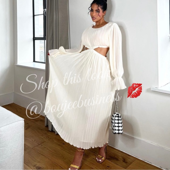 ZARA Cut Out Pleated Dress BNWT - Picture 7 of 13